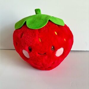 Pink Sky Adorable Fuzzy Strawberry Weighted Plush Snug Bud